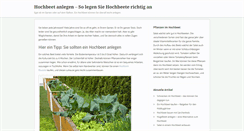 Desktop Screenshot of hochbeetanlegen.com